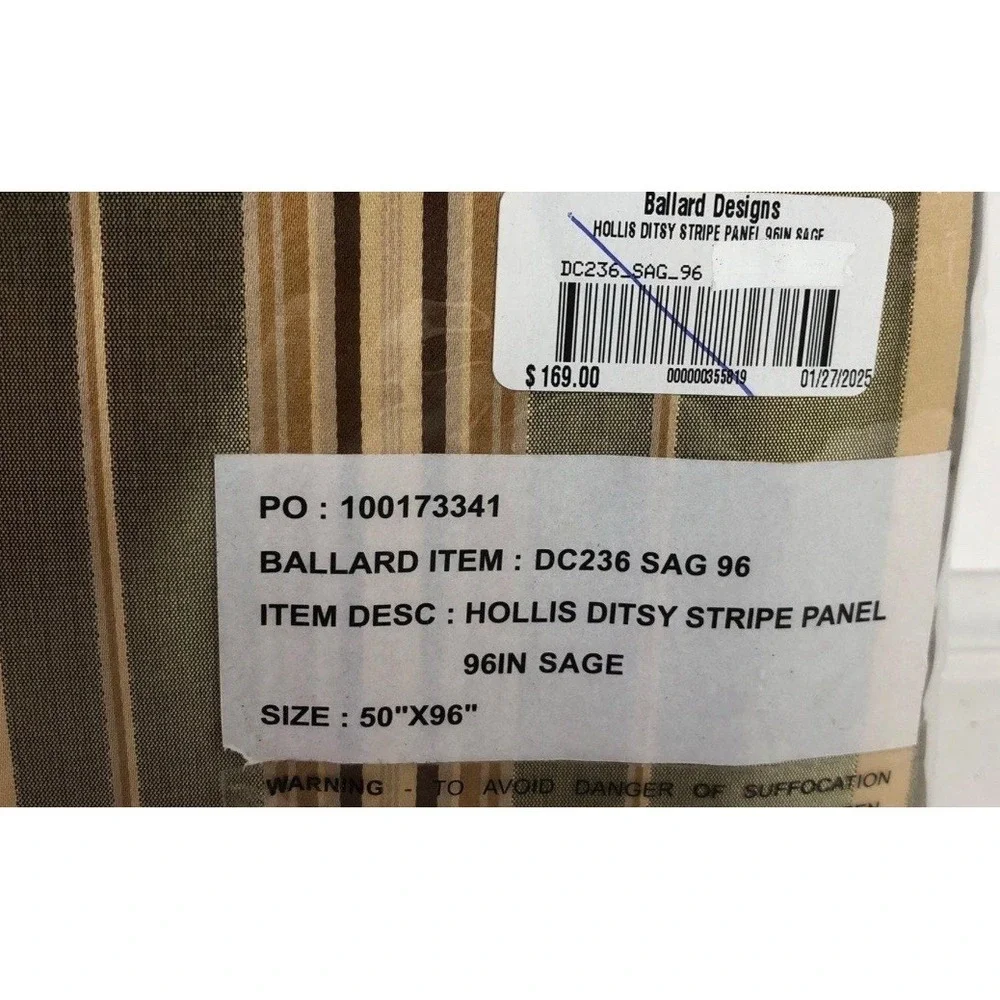 NEW Drapes Set Of 2 Ballard Designs Panels 50x96